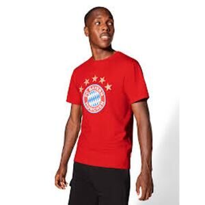FC Bayern Men's Short Sleeve Crewneck Logo T-Shirt Size 2XL NWT